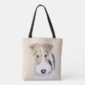 Drahtfox-Terrier-Malerei - niedliche ursprüngliche Tasche (Rückseite)