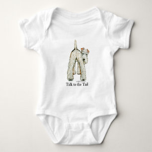 Drahtfox-Terrier-Schwanz Baby Strampler