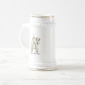 Drahtfox-Terrier-Schwanz Bierglas (Vorderseite Links)