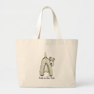 Drahtfox-Terrier-Schwanz Jumbo Stoffbeutel