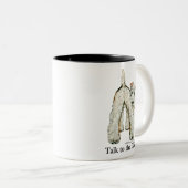 Drahtfox-Terrier-Schwanz Zweifarbige Tasse (VorderseiteRechts)