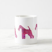 Drahtfox Terrier Silhouette Aquarellbild Kaffeetasse (Mittel)