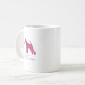 Drahtfox Terrier Silhouette Aquarellbild Kaffeetasse (Vorderseite Links)