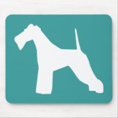 Drahtfox-Terrier-Silhouette Mousepad (Vorne)