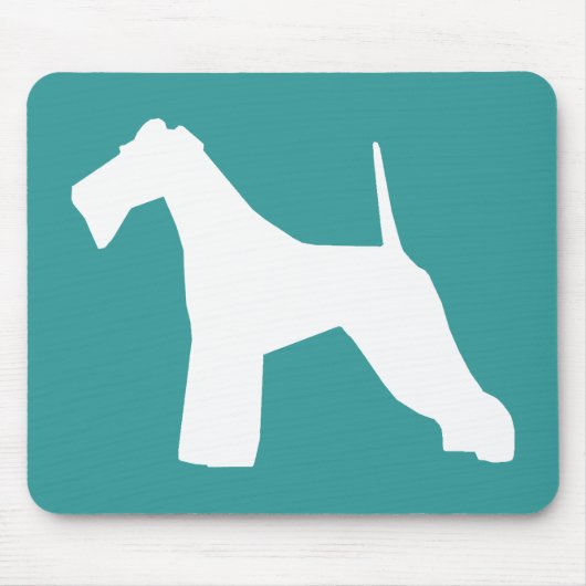 Drahtfox-Terrier-Silhouette Mousepad (Vorne)