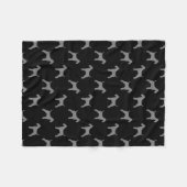 Drahtfox-Terrier-Silhouette-Muster Fleecedecke (Vorderseite (Horizontal))