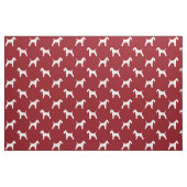 Drahtfox-Terrier-Silhouette-Muster-Rot Stoff (Fat Quarter (45,7 x 55,9 cm))