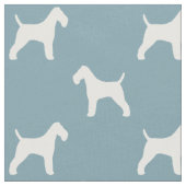 Drahtfox-Terrier-Silhouette-Muster Stoff (Nahaufnahme)