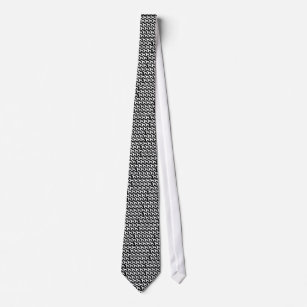 Drahtfox-Terrier-Silhouette (weiß) Krawatte