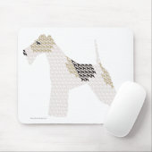 Drahtfox-Terrier (Silhouetten /shadows) Mousepad (Mit Mouse)