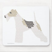 Drahtfox-Terrier (Silhouetten /shadows) Mousepad (Vorne)