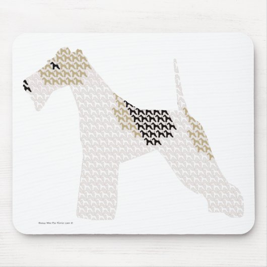 Drahtfox-Terrier (Silhouetten /shadows) Mousepad (Vorne)