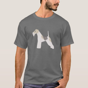 Drahtfox-Terrier-Silhouetten T-Shirt