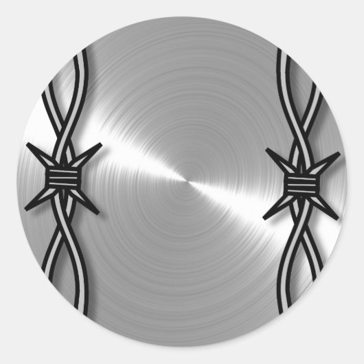 Drahtgeflecht Runder Aufkleber (Vorderseite)