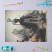 Drahtgewebtes Mannequin 1 gotischer Stil Seidenpapier (Basteln)