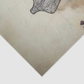 Drahtgewebtes Mannequin 1 gotischer Stil Seidenpapier (Detail)