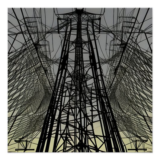Drahtgewirr-Mast Poster (Vorderseite)