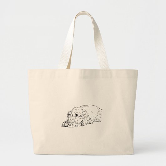 Drahthaar-Dachshund-Tragetasche Jumbo Stoffbeutel (Vorne)