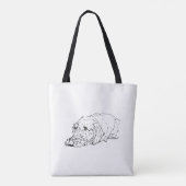 Drahthaar-Dachshund-Tragetasche Tasche (Rückseite)