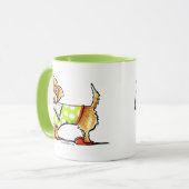 Drahthaar Dackel Apple Tasse (Vorderseite Links)