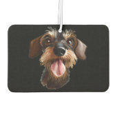 Drahthaar Dackel Autolufterfrischer (Rückseite)