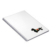 Drahthaar Dackel Bohemische Blumenzubereitung Silh Notizblock (Rechte Seite)