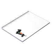 Drahthaar Dackel Bohemische Blumenzubereitung Silh Notizblock (Linke Seite)