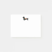 Drahthaar Dackel Bohemische Blumenzubereitung Silh Post-it Klebezettel (Vorderseite)