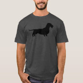 Drahthaar Dackel | Dackel Hunde Silhouette T-Shirt (Vorderseite)