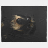 Drahthaar Dackel Fleecedecke (Vorderseite (Horizontal))