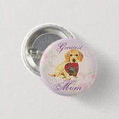 Drahthaar Dackel Herzliche Mama Button (Vorne & Hinten)