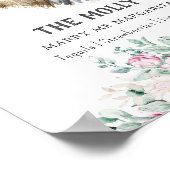 Drahthaar Dackel Hochzeit Unterschrift Trinkzeiche Poster (Ecke)
