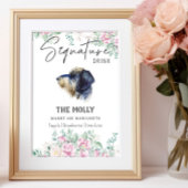 Drahthaar Dackel Hochzeit Unterschrift Trinkzeiche Poster