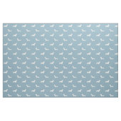 Drahthaar Dackel Hund Silhouetten Muster Blau Stoff (Yard (91,4 cm))