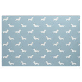 Drahthaar Dackel Hund Silhouetten Muster Blau Stoff (Fat Quarter (45,7 x 55,9 cm))