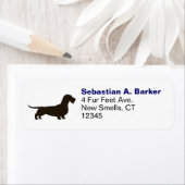 Drahthaar Dackel Hunde Silhouette Rücksendeadresse (Insitu)