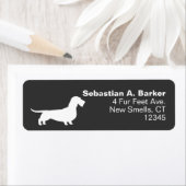 Drahthaar Dackel Hunde Silhouette Rücksendeadresse (Insitu)