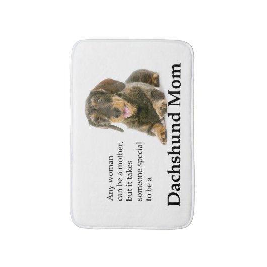 Drahthaar Dackel Mama Badematte (Vorderseite Vertikal)
