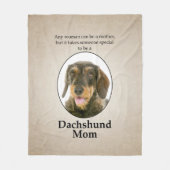 Drahthaar Dackel Mama Fleece Blanket (Vorderseite)