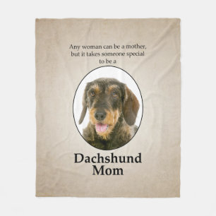 Drahthaar Dackel Mama Fleece Blanket