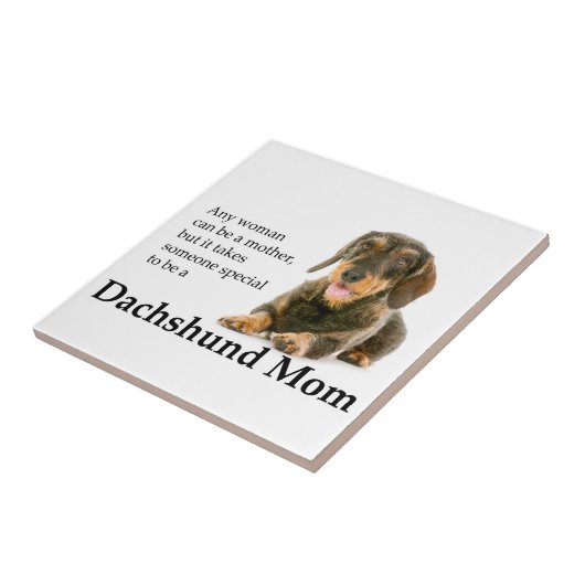 Drahthaar-Dackel-Mama-Fliese Fliese (Seite)