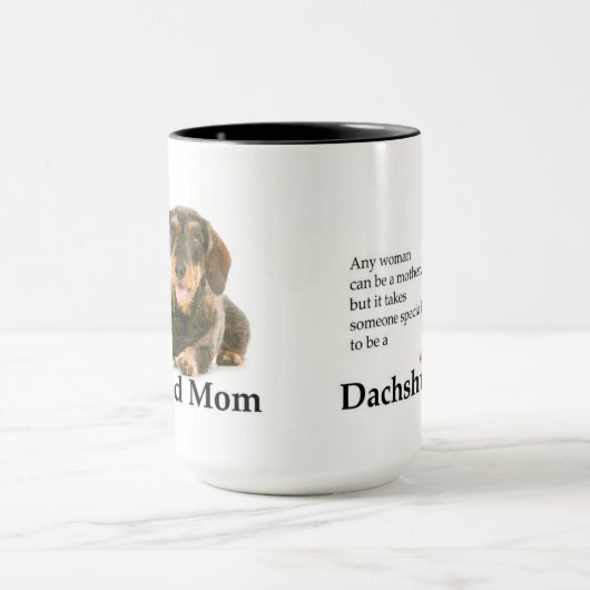 Drahthaar-Dackel-Mama-Tasse Tasse (Zentrum)