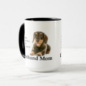 Drahthaar-Dackel-Mama-Tasse Tasse (Vorderseite Links)