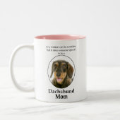 Drahthaar-Dackel-Mama-Tasse Zweifarbige Tasse (Links)