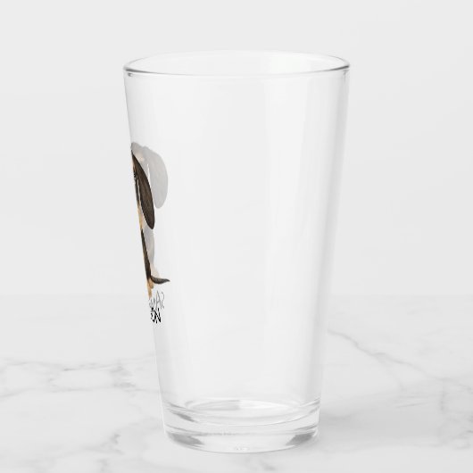 Drahthaar-Dackel| Niedlich Cartoon Dog Teckel Glas (Links)