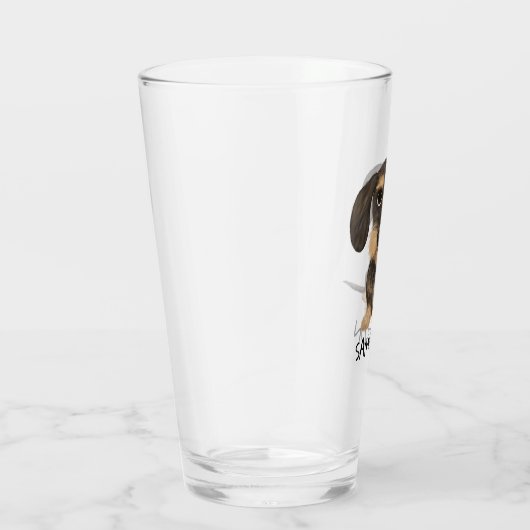 Drahthaar-Dackel| Niedlich Cartoon Dog Teckel Glas (Rechts)