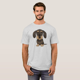 Drahthaar-Dackel  Niedlich Cartoon Dog Teckel T-Shirt