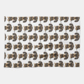 Drahthaar-Dackel| Niedlich Teckel Dog Gemustert Geschirrtuch (Horizontal)