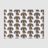 Drahthaar-Dackel| Niedlich Teckel Dog Gemustert Seidenpapier (Vorderseite)