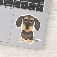 Drahthaar Dackel | Niedlicher Cartoon Dog Teckel